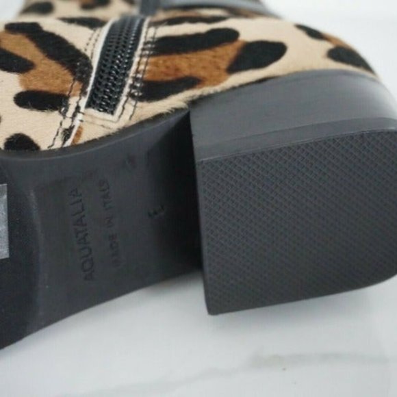 Aquatalia Waterproof Leopard Ankle Boots Size